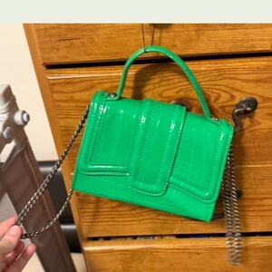 River Island Vibrant Green Mini Bag with Chain Strap